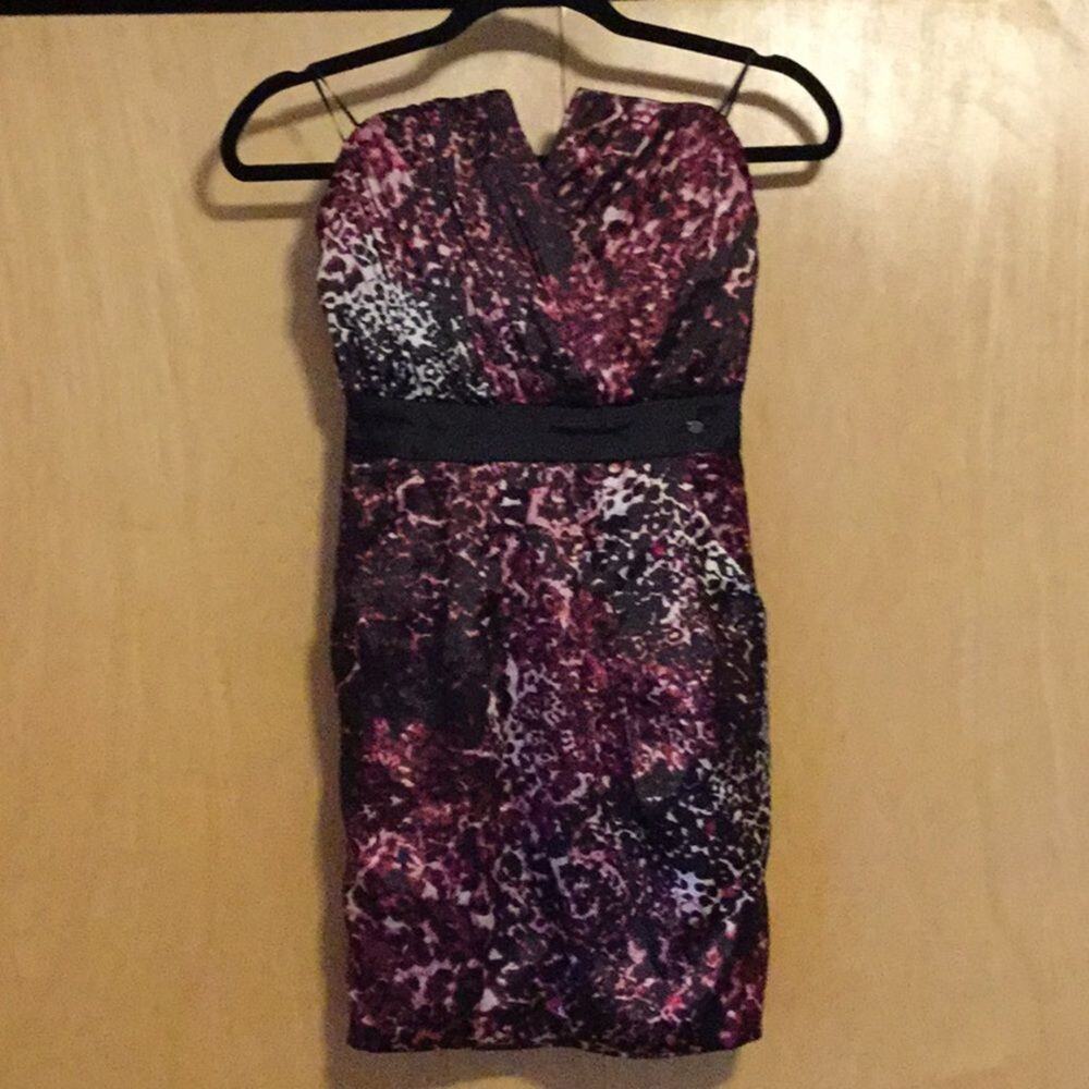 Guess Pleated Strapless Mini Dress - Picture 2 of 9